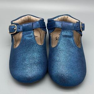 Monkey Feet Sparkle Blue Mary Jane Size 18-24M